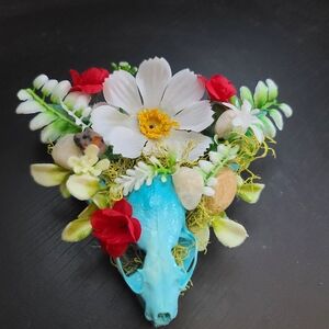 Floral Skull Home Accent Decor